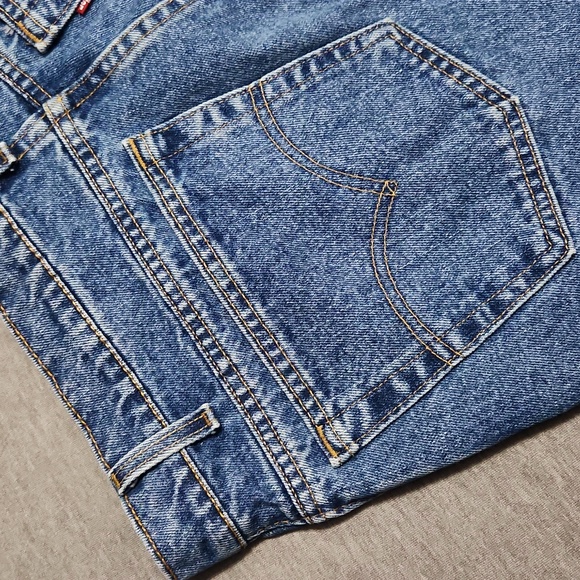 Vintage LEVI'S 550 Relaxed Fit Tapered Leg Baggy Oversized Denim Blue Dad Jeans - Picture 11 of 17